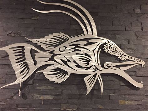 sheet metal fish|metal fish art.